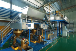Línea de producción de aceite de ricino