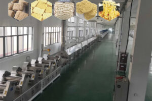 Línea de producción automática de fideos instantáneos fritos