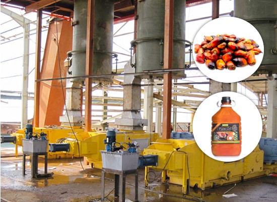 Línea de producción de aceite de almendra de palma