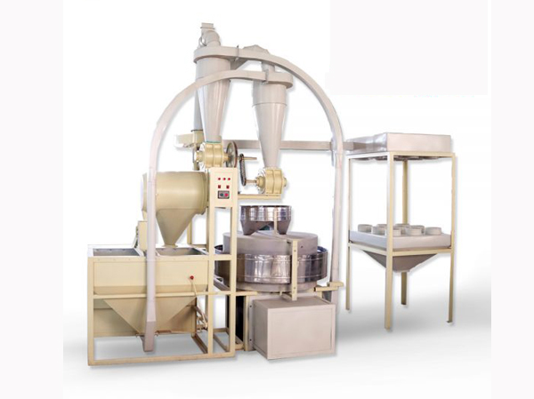 Pequeña máquina para hacer harina de trigo.
