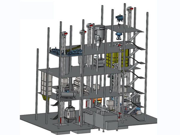 Línea de producción automática de pienso acuático en forma de gránulos