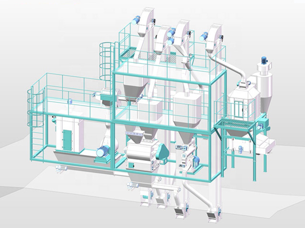 Línea automática de producción de pellets de alimento para rumiantes