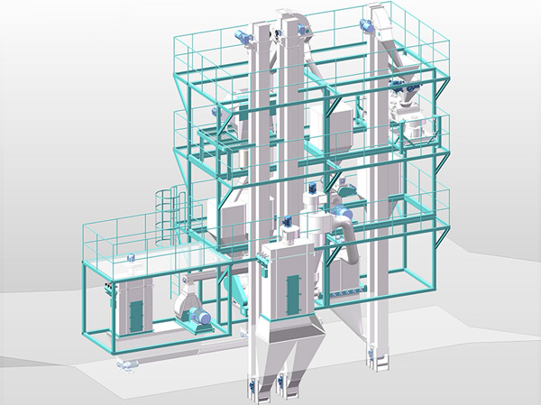 Línea automática de producción de pienso granulado para ovejas