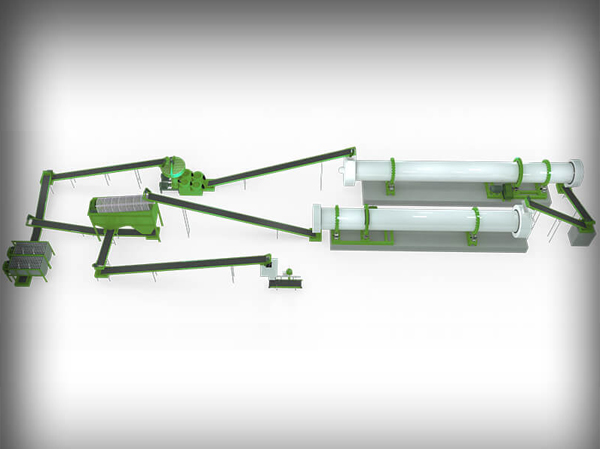 Línea automática de producción de fertilizante a partir de estiércol de oveja