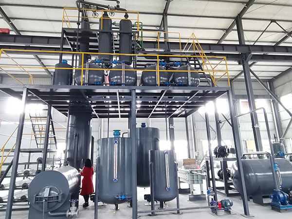 Máquina de procesamiento de destilación de aceite usado básico