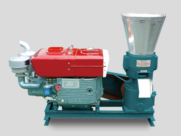Máquina pequeña de pellets de alimentación para ocas con motor diésel