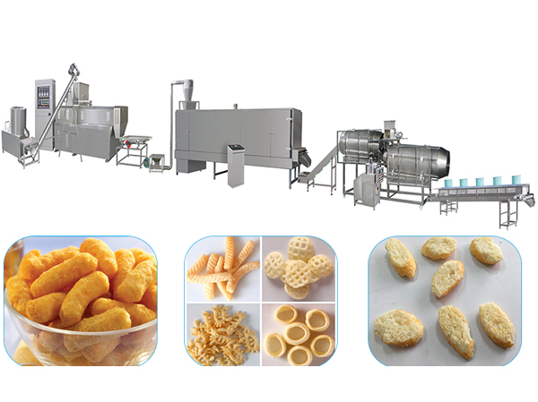 Fabricante de líneas de producción de alimentos inflados fritos en 3D