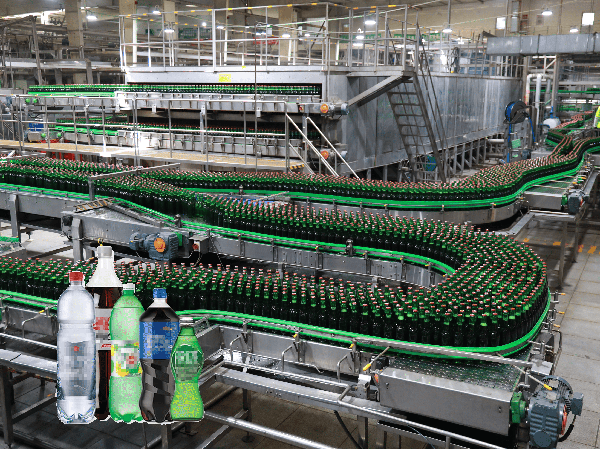 Flujo de procesamiento de la línea de producción totalmente automática de bebidas carbonatadas y la línea de producción de llenado.
