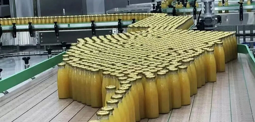 Diagrama de flujo tecnológico de la línea de procesamiento de jugo de manzana